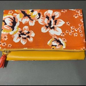 Rachel Pally Fold Over Leather Clutch